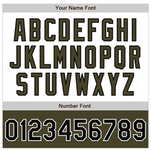 Load image into Gallery viewer, Custom White Black-Olive Bomber Varsity Letterman Two Tone Zipper Jacket