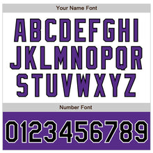 Load image into Gallery viewer, Custom White Black-Purple Bomber Varsity Letterman Two Tone Zipper Jacket