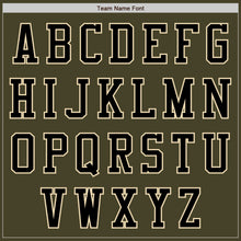 Load image into Gallery viewer, Custom Olive Black-Cream Bomber Varsity Letterman Salute To Service Zipper Jacket