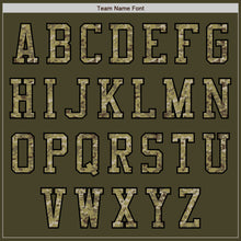 Load image into Gallery viewer, Custom Olive Camo Black-Cream Bomber Varsity Letterman Salute To Service Zipper Jacket