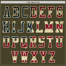 Load image into Gallery viewer, Custom Olive Vintage USA Flag Cream-Black Bomber Varsity Letterman Salute To Service Zipper Jacket