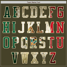 Load image into Gallery viewer, Custom Olive Vintage Mexican Flag Cream-Black Bomber Varsity Letterman Salute To Service Zipper Jacket