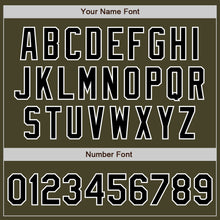 Load image into Gallery viewer, Custom Olive Black-White Bomber Varsity Letterman Salute To Service Zipper Jacket