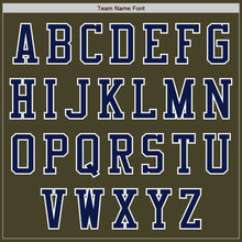 Load image into Gallery viewer, Custom Olive Navy-White Bomber Varsity Letterman Salute To Service Zipper Jacket