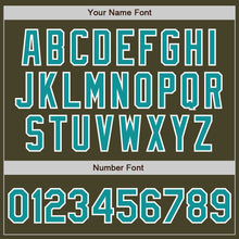 Load image into Gallery viewer, Custom Olive Teal-White Bomber Varsity Letterman Salute To Service Zipper Jacket