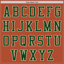 Load image into Gallery viewer, Custom Texas Orange Green-Cream Bomber Varsity Letterman Zipper Jacket