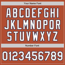 Load image into Gallery viewer, Custom Texas Orange White-Navy Bomber Varsity Letterman Zipper Jacket