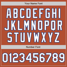 Load image into Gallery viewer, Custom Texas Orange White-Royal Bomber Varsity Letterman Zipper Jacket