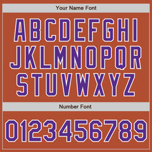 Load image into Gallery viewer, Custom Texas Orange Purple-White Bomber Varsity Letterman Zipper Jacket