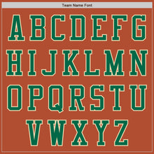 Load image into Gallery viewer, Custom Texas Orange Kelly Green Cream-Black Bomber Varsity Letterman Two Tone Zipper Jacket