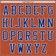 Load image into Gallery viewer, Custom Texas Orange Royal-White Bomber Varsity Letterman Two Tone Zipper Jacket