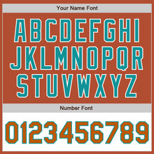 Load image into Gallery viewer, Custom Texas Orange Teal-White Bomber Varsity Letterman Two Tone Zipper Jacket