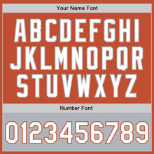 Load image into Gallery viewer, Custom Texas Orange White-Gray Bomber Varsity Letterman Two Tone Zipper Jacket