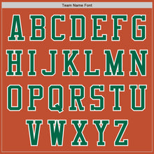 Load image into Gallery viewer, Custom Texas Orange White-Kelly Green Bomber Varsity Letterman Two Tone Zipper Jacket