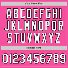 Load image into Gallery viewer, Custom Pink White-Black Bomber Varsity Letterman Zipper Jacket