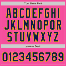 Load image into Gallery viewer, Custom Pink Navy-Gold Bomber Varsity Letterman Zipper Jacket