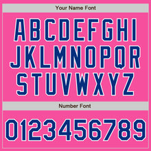 Load image into Gallery viewer, Custom Pink Royal-White Bomber Varsity Letterman Zipper Jacket