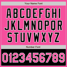 Load image into Gallery viewer, Custom Pink White-Black Bomber Varsity Letterman Two Tone Zipper Jacket