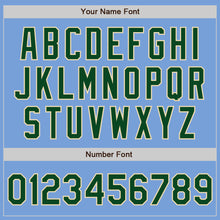 Load image into Gallery viewer, Custom Light Blue Green-Cream Bomber Varsity Letterman Zipper Jacket