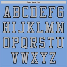 Load image into Gallery viewer, Custom Light Blue Gray-Black Bomber Varsity Letterman Zipper Jacket