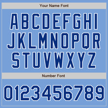 Load image into Gallery viewer, Custom Light Blue Royal-White Bomber Varsity Letterman Zipper Jacket