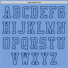 Load image into Gallery viewer, Custom Light Blue Navy Bomber Varsity Letterman Zipper Jacket