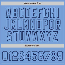 Load image into Gallery viewer, Custom Light Blue Navy Bomber Varsity Letterman Zipper Jacket