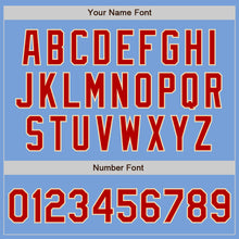 Load image into Gallery viewer, Custom Light Blue Red-Cream Bomber Varsity Letterman Zipper Jacket