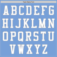 Load image into Gallery viewer, Custom Light Blue White-Gray Bomber Varsity Letterman Zipper Jacket