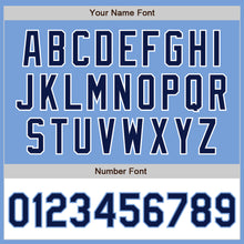 Load image into Gallery viewer, Custom Light Blue Navy-White Bomber Varsity Letterman Two Tone Zipper Jacket