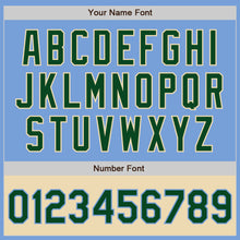 Load image into Gallery viewer, Custom Light Blue Green-Cream Bomber Varsity Letterman Two Tone Zipper Jacket