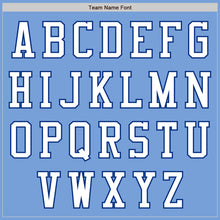 Load image into Gallery viewer, Custom Light Blue White-Royal Bomber Varsity Letterman Two Tone Zipper Jacket