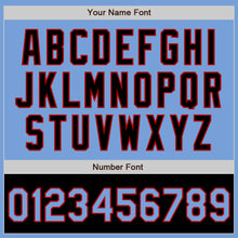 Load image into Gallery viewer, Custom Light Blue Red-Black Bomber Varsity Letterman Two Tone Zipper Jacket