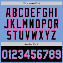 Load image into Gallery viewer, Custom Light Blue Pink-Black Bomber Varsity Letterman Two Tone Zipper Jacket