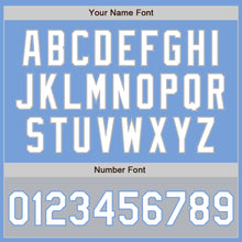 Load image into Gallery viewer, Custom Light Blue White-Gray Bomber Varsity Letterman Two Tone Zipper Jacket