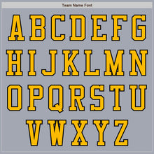 Load image into Gallery viewer, Custom Gray Gold-Black Bomber Varsity Letterman Zipper Jacket