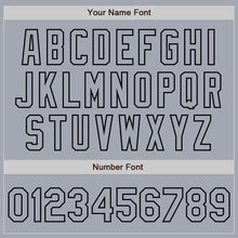 Load image into Gallery viewer, Custom Gray Black Bomber Varsity Letterman Zipper Jacket