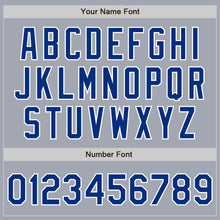 Load image into Gallery viewer, Custom Gray Royal-White Bomber Varsity Letterman Zipper Jacket