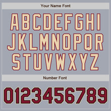 Load image into Gallery viewer, Custom Gray Crimson Black-City Cream Bomber Varsity Letterman Zipper Jacket