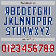 Load image into Gallery viewer, Custom Gray Red-Royal Bomber Varsity Letterman Zipper Jacket