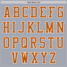 Load image into Gallery viewer, Custom Gray White-Texas Orange Bomber Varsity Letterman Two Tone Zipper Jacket