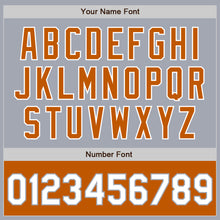 Load image into Gallery viewer, Custom Gray White-Texas Orange Bomber Varsity Letterman Two Tone Zipper Jacket