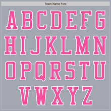 Load image into Gallery viewer, Custom Gray White-Pink Bomber Varsity Letterman Two Tone Zipper Jacket