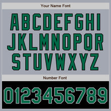 Load image into Gallery viewer, Custom Gray Kelly Green Cream-Black Bomber Varsity Letterman Two Tone Zipper Jacket