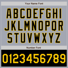 Load image into Gallery viewer, Custom Gray Gold-Black Bomber Varsity Letterman Two Tone Zipper Jacket