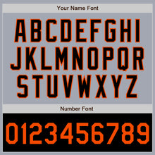 Load image into Gallery viewer, Custom Gray Orange-Black Bomber Varsity Letterman Two Tone Zipper Jacket