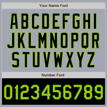 Load image into Gallery viewer, Custom Gray Neon Green-Black Bomber Varsity Letterman Two Tone Zipper Jacket