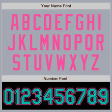 Load image into Gallery viewer, Custom Gray Aqua Black-Pink Bomber Varsity Letterman Two Tone Zipper Jacket