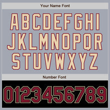 Load image into Gallery viewer, Custom Gray Crimson Black-City Cream Bomber Varsity Letterman Two Tone Zipper Jacket