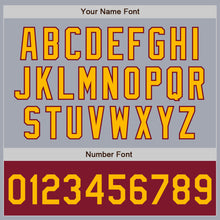 Load image into Gallery viewer, Custom Gray Gold-Crimson Varsity Letterman Two Tone Zipper Jacket